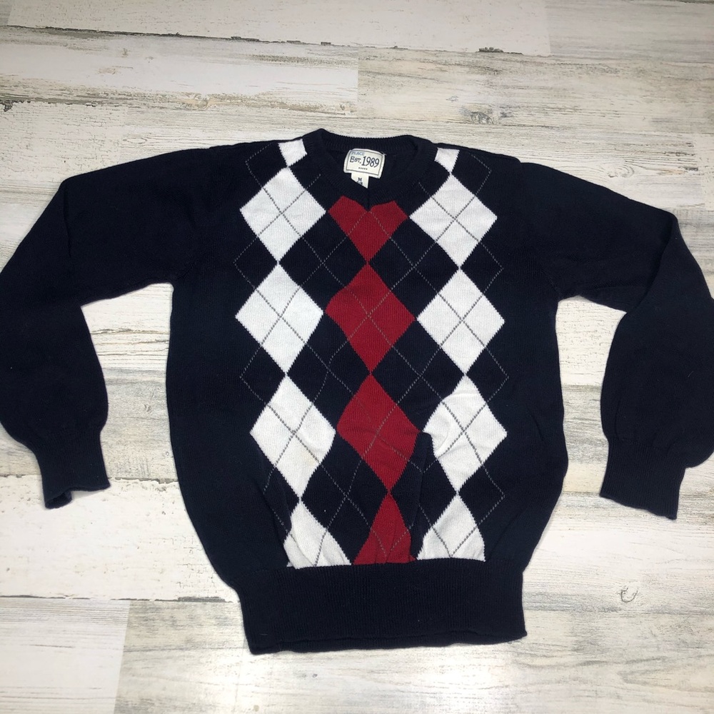 Children’s Place sweater blue red white size m - Picture 1 of 5